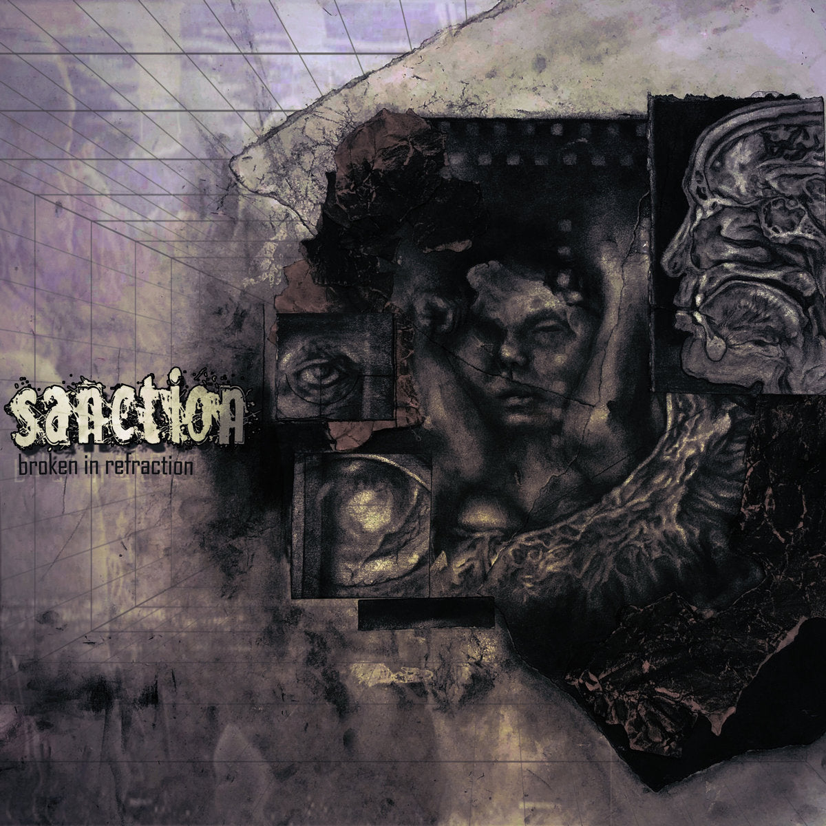 Sanction - "Broken In Refraction" (Clear w/ Green and Black Splatter)
